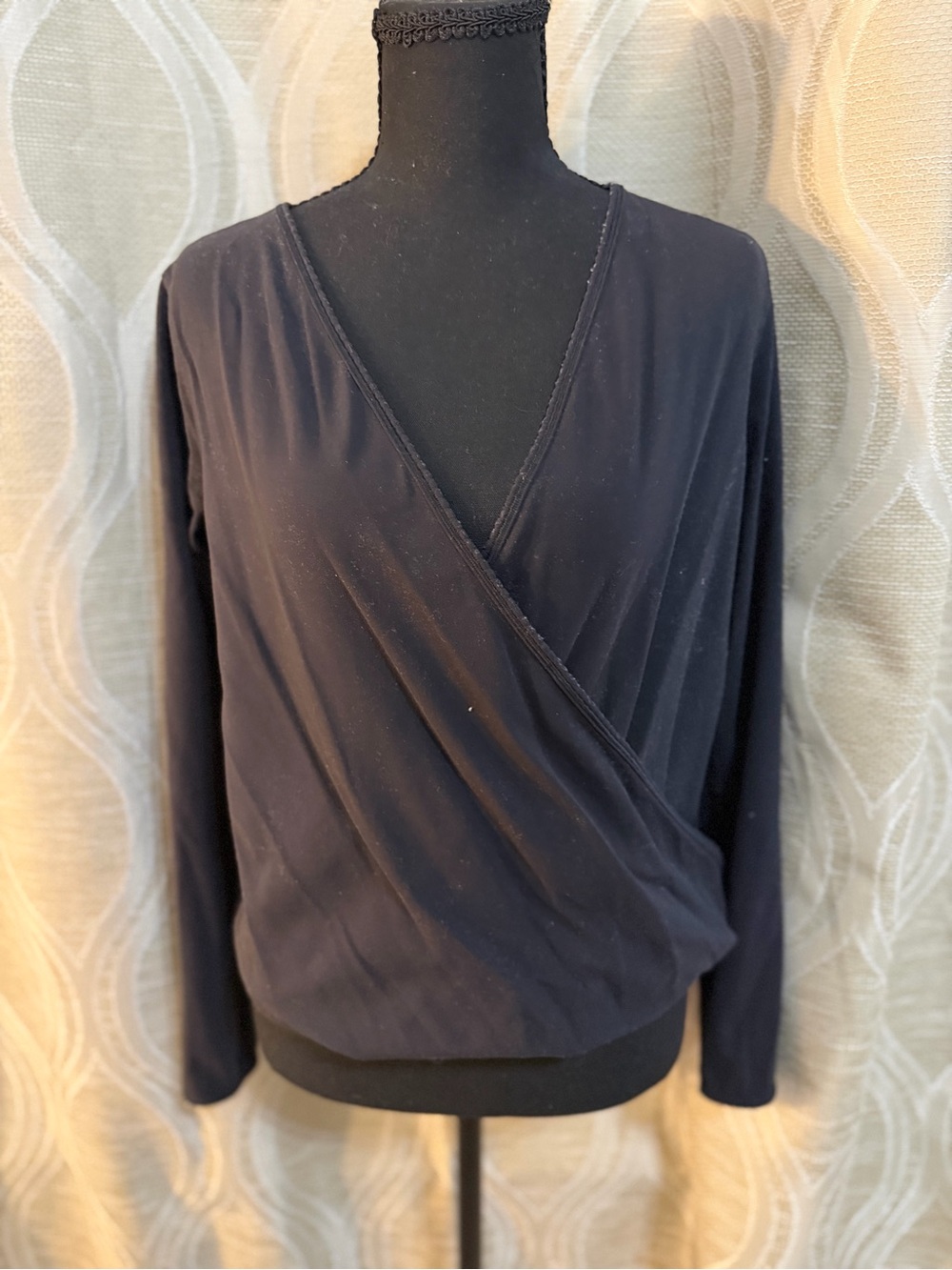 Lululemon Women's Navy Long-Sleeve Surplice Top